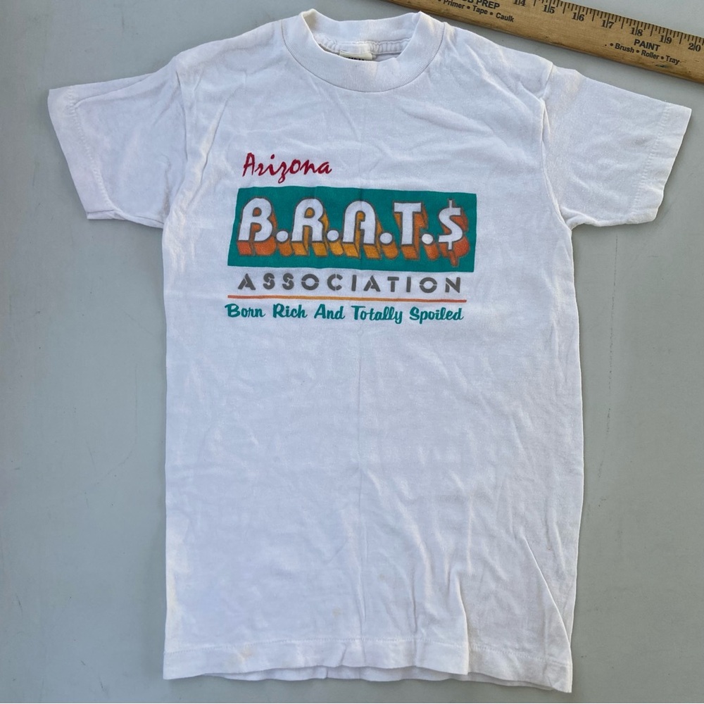Vintage Arizona BRATS Association T Shirt Youth L Single Stitch USA White